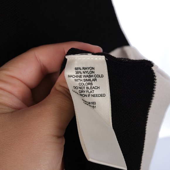 Eliza J Colorblock Black & White Fit & Flare Dress Size 4 - Picture 8 of 9